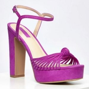 NWT! Strapped Faux Suede Platform Sandals